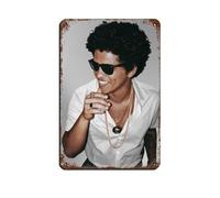 VGDFH Panneau en métal vintage avec inscription « Singer Bruno Mars » - Décoration murale - 20 x 30 cm