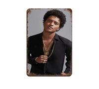 VGDFH Poster rétro en métal Singer Bruno Mars - Décoration murale - 20 x 30 cm