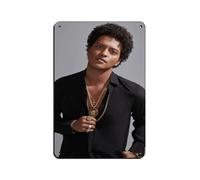 VGDFH Poster rétro en métal Singer Bruno Mars - Décoration murale - 20 x 30 cm