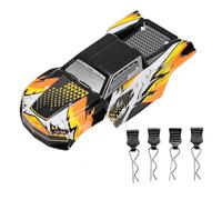 VGEBY 1 16 Kit de Mise à Niveau de Bricolage de Coque de Voiture RC, Coque de Course de Dérive Prédécoupée en PC, Remplacement Léger avec 4 Broches, 25x12x7,5 Cm pour SCY16101 SCY16102 SCY16101PRO