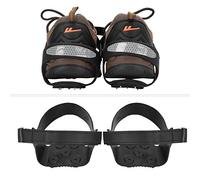 VGEBY 1 Paire de Crampons à Glace Antidérapants, Crampons à 5 Dents avec Clous en Acier pour la Randonnée et l'escalade, Adaptés aux Bottes de Chaussures de Sport (XL43-45)