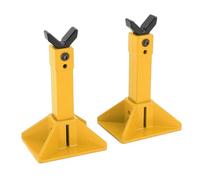 VGEBY 1 Paire de Support de Cric de Voiture RC, Jouet de Simulation pour Camion sur Chenilles 1/18 /10/8 /7 RC, Support en Métal Réglable en Hauteur avec Grande Base pour (Yellow)