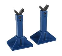 VGEBY 1 Paire de Support de Cric de Voiture RC, Jouet de Simulation pour Camion sur Chenilles 1/18 /10/8 /7 RC, Support en Métal Réglable en Hauteur avec Grande Base pour (Blue)