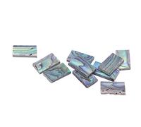 VGEBY 10 Pièces Incrustations de Coquille D'ormeau Naturel, Matériaux D'incrustation de Touche de Guitare Colorés Uniques avec Surface Polie, pour L'art de la Mosaïque D'instruments de