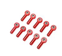 VGEBY 10 Pièces M3 26 Mm en Aluminium avec Rotule d'extrémité de Biellette, Pièces de Rechange Légères et Durables pour Voiture RC, avec Alliage Résistant à L'usure, pour Voiture (rouge)