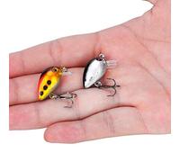 VGEBY 10pcs Leurres de Pêche, Petite Simulation de Graisse, Appâts Engins de Pêche Artificiels Leurres en Plastique Robuste et Durable, Réaliste Leurre avec Boîte