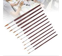 VGEBY 12pcs Peintures de Cheveux en Nylon Rouge Durable pour les Grands Amateurs D'art à L'aquarelle (Conseil de pole rouge à vin)