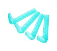 VGEBY 2 Paires de Protections de Patins, Couvre-Lames de Patins à Glace en Silicone Réglables avec Conception à Ressort pour de Hockey Artistiques 24-42 (Glace Bleue)