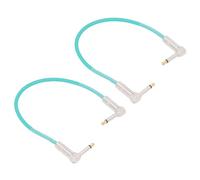 VGEBY 2 Pièces Câble de Pédale de Guitare de 12 Pouces, Câble D'instrument à Noyau de Cuivre Pur de Prise de 1/4 Pouces pour Basse de Guitare électrique, avec Signal Audio de Haute (BLUE)