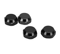 VGEBY 4 Capuchons D'écrou de Roue Hexagonaux de 17 Mm, Support Anti-poussière en Alliage D'aluminium pour Accessoires de Mise à Niveau de Voiture 1/8 RC, avec Vis de Réglage pour Une (Black)