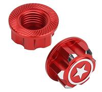 VGEBY 4 écrous de Roue Hexagonaux en Alliage D'aluminium, Installation avec clé Hexagonale de 17 Mm, Jeu de 4 écrous de Fixation de Roue Antidérapants en Métal, pour Voiture RC X MAXX (Rouge)