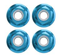 VGEBY 4 écrous de Voiture RC de 4 Mm, en Alliage d'aluminium, Jeu d'écrous de Blocage pour Véhicules Télécommandés 1/10 avec stabilité Améliorée et Installation Facile (BLUE)