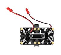 VGEBY 4985 1717 Ventilateur de Refroidissement de Moteur sans Balai, Dissipateur de Chaleur pour Alliage D'aluminium de Voiture Traxxas 1/5 RC(Le Noir)