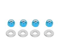 VGEBY 4Pcs Hex Hubs Wheel Adapters, Wheel Hex Lock Nut 4mm Thickness Fit for 1/14 144001 RC Car Upgrade Accessory(Bleu A949-49R) Accessoire de modèle de Voiture
