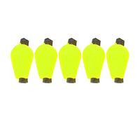 VGEBY 5 Pièces Flotteur de Pêche à la Mouche Indicateur de Frappe en Mousse Bouée Légère en Mousse Haute densité avec Tuyau en Caoutchouc Réglable pour Accessoires de Pêche à la Mouche (Jaune Fluo)