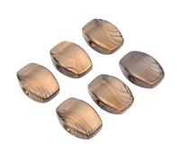 VGEBY 6 Pièces Boutons de Mécanique de Guitare en Plastique, Marron | Remplacement de poignée de guitare Folk classique électrique acoustique, jeu de boutons de réglage montés à vis, finition