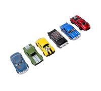 VGEBY 6PCS 1:64 Échelle Voitures Rétro Jouet Ensemble, Alliage Diecast | Véhicules de course miniatures vintage, 6 modèles distincts, jouets de collection, décoration de bureau pour les passionnés
