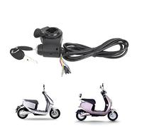 VGEBY Accélérateur au Pouce, Matière Plastique, Indicateur de Tension de Batterie en Temps Réel, Accessoire Universel de Vélo électrique pour Véhicules électriques 12 V à 84 V