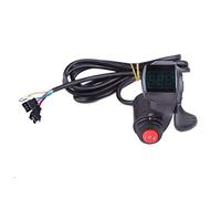 VGEBY Accélérateur du Pouce de Scooters Électriques, Contrôle de Vitesse du Papillon pour Vélo Électrique à Commutateur de Vitesse avec Affichage Numérique de Tension LCD