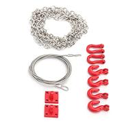 VGEBY Accessoires de Remorque RC, Crochet de Remorquage en Métal, Ensemble de Manilles de Chaîne, Fer en Acier Inoxydable, Détail d'échelle de 63g, Montage Facile pour 1 10 SCX10 CC01 D90 RC Crawler