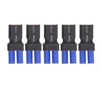 VGEBY Accessoires de Voiture RC, 5 Pièces EC5 à XT60, Adaptateur en Caoutchouc, Plastique et Cuivre, Prise de Connecteur pour Voiture RC, Bateau, Avion