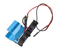 VGEBY Accessoires RC, Dissipateur Thermique de Moteur en Alliage D'aluminium 540 545 550 avec Double Ventilateur et Capteur de Température, pour Modèle de Voiture de Loisir RC 1 10 (BLUE)