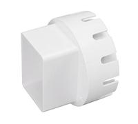 VGEBY Adaptateur de Descente Pluviale Durable de Taille Standard pour Un Drainage Fiable des Eaux de Pluie avec Vis (Blanc L : 56 - 58 cm / 22 - 22,8 Pouces)