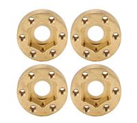 VGEBY Adaptateur de Moyeu Hexagonal de Roue RC, Poids de Roue en Laiton pour Chenille RC de 1,9 à 2,2 Pouces avec Conception élargie Antirouille pour 1/10 SCX10 Capra VS4-10 Gen8 (6MM)