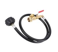 VGEBY Adaptateur de Recharge de Gaz, Tuyau D'extension de 0,9 M avec Valve de Jauge pour Remplir des Bouteilles de 0,5 Kg à Partir d'un Réservoir de 9 Kg, Connecteurs en Laiton