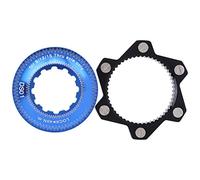 VGEBY Adaptateur de Rotor pour Moyeu de Verrouillage Central, Adaptateur de Verrouillage Central à 6 Boulons pour Supports et Adaptateurs de VTT Pièces de Frein(Noir+Bleu)