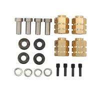 VGEBY Adaptateur D'extension RC, Coupleur D'extension RC en Laiton, Usinage CNC avec écrou de Verrouillage Intérieur pour Voiture 1/10 (15mm)