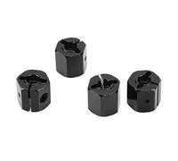 VGEBY Adaptateur Hexagonal 12 Mm, Moyeu en Alliage D'aluminium pour Essieu SCX10 90046, D90 Voiture RC 1/10 (Black)