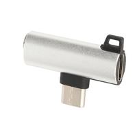 VGEBY Adaptateur USB C vers 3,5 Mm Adaptateur Casque en Alliage d'aluminium de Type C vers 3,5 Mm Lecture 2 en 1 et Suppression du Bruit de Charge pour Les Utilisateurs de Smartphones (Silver)