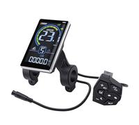 VGEBY Affichage de Vélos électriques, Panneau de Commande de Vélo électrique Multifonction IPX4 étanche à l'eau, Compteur D'affichage Couleur LCD avec Connecteur 6 Broches pour Scooter