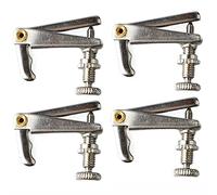 VGEBY Ajusteur de Cordes de Violon, Accordeur de Violon en Métal Durable 4 Pièces pour les Amateurs de en Métal (SILVER)