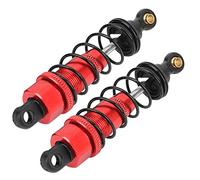 VGEBY Amortisseur RC 2 Pièces, Pièces de Mise à Niveau D'amortisseur Métallique en Alliage D'aluminium de 82 Mm avec 4 Vis pour une Installation Facile, pour Voiture Télécommandée (rouge)