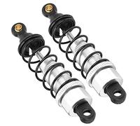 VGEBY Amortisseur RC 2 Pièces, Pièces de Mise à Niveau D'amortisseur Métallique en Alliage D'aluminium de 82 Mm avec 4 Vis pour une Installation Facile, pour Voiture Télécommandée (SILVER)