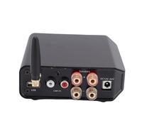 VGEBY Amplificateur Stéréo 2 Canaux, Amplificateur de Puissance Audio Bluetooth 5.4 50 W avec Boîtier en Alliage de Zinc, Entrée USB AUX, Contrôle des Aigus des Basses, pour (Prise UE)