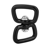 VGEBY Anneaux Pivotants, Porte-Clés en Alliage d'aluminium, Conception Carrée Rotative, Idéal pour Les Clés et Les équipements d'extérieur (Black)