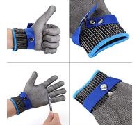 VGEBY Anti-coupures, Treillis Métallique en Acier Inoxydable avec Doublure en Coton, Protection Anti-coup de Couteau pour Bouchers et Chefs dans les Cuisines