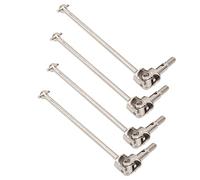 VGEBY Arbre D'entraînement Universel 4 Pièces, Accessoire RC d'arbre Oscillant en Acier avec Usinage CNC pour Voiture HSP 94111 94108 1 10 RC (Silver)