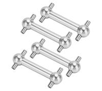 VGEBY Arbre D'os de Chien en Alliage D'aluminium 4 Pièces, Ensemble D'arbres D'entraînement Universels Légers de Haute Précision, pour Pièces de Mise à Niveau de Voiture TT01 TT02 RC (Silver)