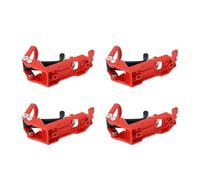 VGEBY Axes de Galerie de Toit en Métal Polyvalents, Support de Pelle, Conception Robuste, 4 Unités, Adaptés au Stockage D'outils et à L'organisation des Véhicules (rouge)