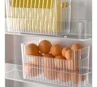 VGEBY Bacs de Rangement Transparents Multifonctionnels Transparents de Grande capacité, pour Salle de Bain et Réfrigérateur, Organisateur en Matériau PETG