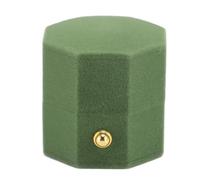 VGEBY Bague Octogonale Boîte, Petite Écrin en Flanelle Unique (GREEN)