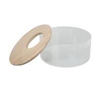 VGEBY Baignoire de Sable pour Hamster, Conception Ronde en Acrylique Transparent pour Petits Animaux, Espace de Bain Sûr et Non Toxique (Grande)