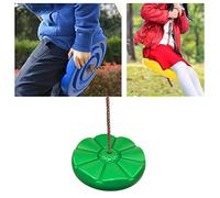 VGEBY Balançoire à Disque, Siège de Balançoire en Plastique Robuste avec Corde PE pour Enfants, Aire de Jeux Extérieure et équipement de D'arrière-Cour (Green)