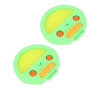 VGEBY Balle à Lancer, Matériau ABS, 2 Raquettes avec 4 Balles pour Jeux de Plein Air en Famille pour Enfants (Green)