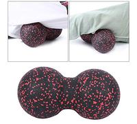 VGEBY Balle de Massage de Yoga, Rouleau en Mousse EPP Moyennement Dure de 24 X 12 Cm pour le Cou, le Dos, les Bras, les Jambes, Soulagement des Douleurs Musculaires, avec Massage (rouge et noir)
