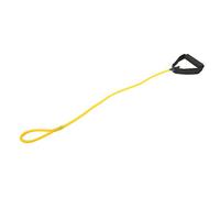 VGEBY Bande de Résistance en Latex, Corde D'exercice pour L'entraînement de Force des Bras et des Jambes, avec Poignée en Mousse Souple, pour Salle de Sport, Bureau, (entraînement de résistance jaune)
